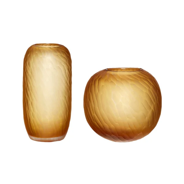 Hübsch Hübsch vase 2-pack Amber