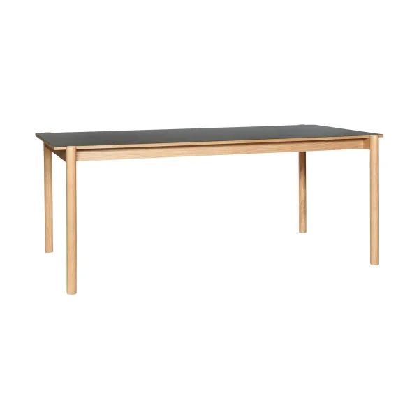 Hübsch Oblique dining table Black, 190x106 cm