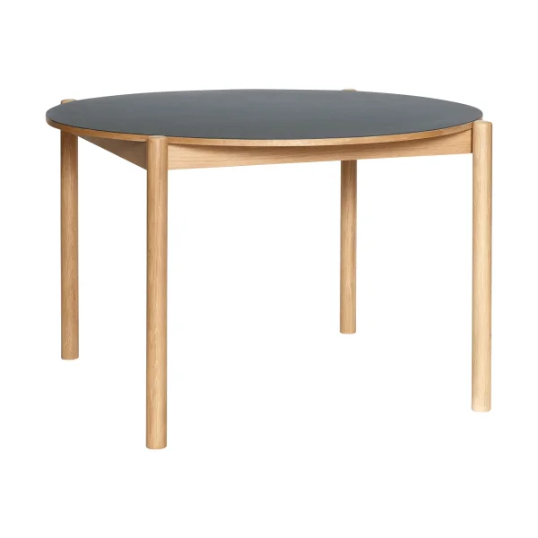 Hübsch Oblique dining table Black, Ø126 cm