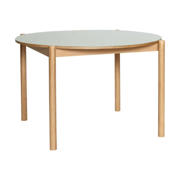 Hübsch Oblique dining table Grey, Ø126 cm