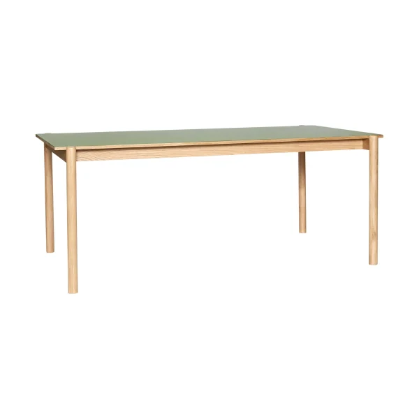 Hübsch Oblique dining table Olive, 190x106 cm