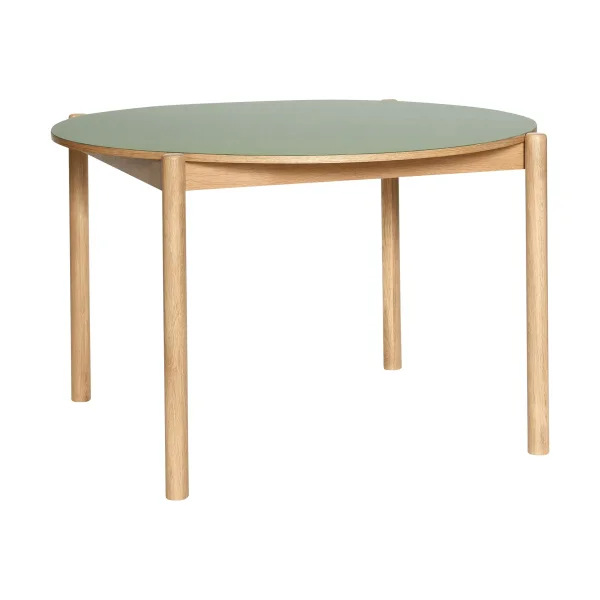 Hübsch Oblique dining table Olive, Ø126 cm