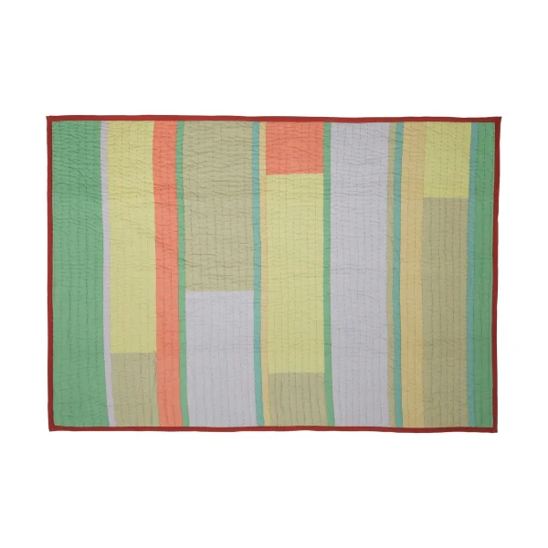 Hübsch Pavilion throw blanket Coral-multicolour, 140x200 cm