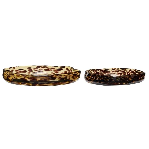 Hübsch Round dish 2-pack Ø26 cm Yellow-brown