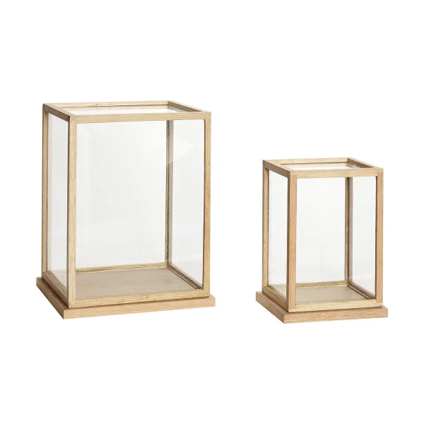 Hübsch Spectacle display box large set of 2 Oak