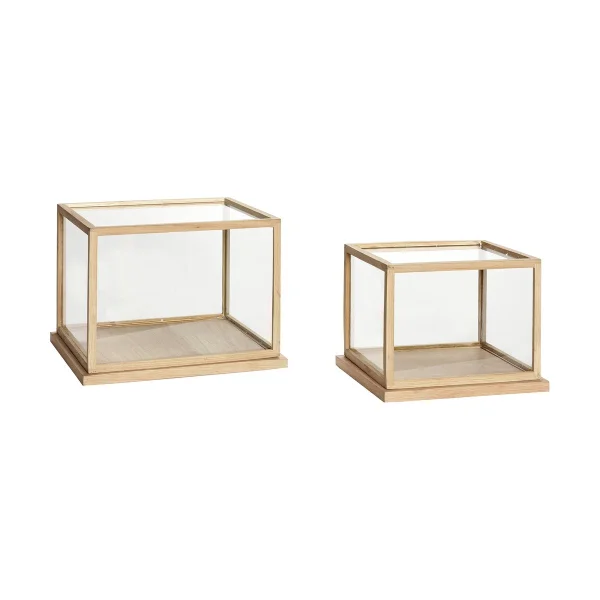 Hübsch Spectacle display box small set of 2 Oak