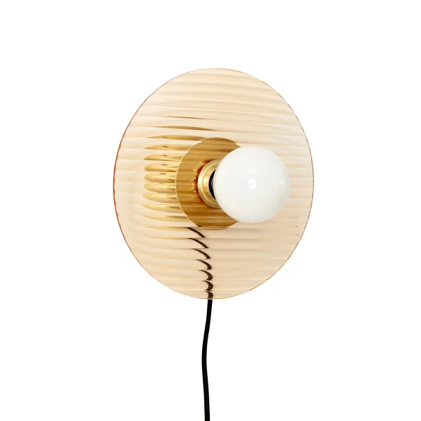 Hübsch Wall lamp Ø25 cm Glass-metal-amber-brass