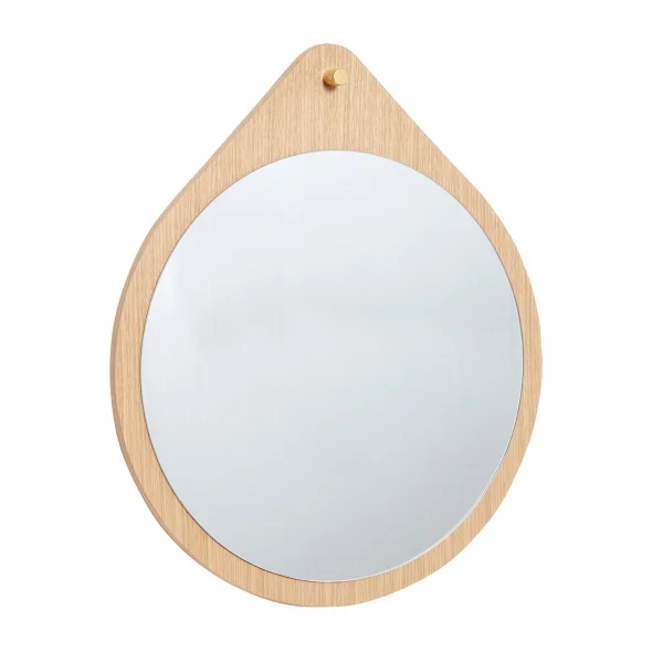 Hübsch Wall mirror Ø64 cm Oak wood