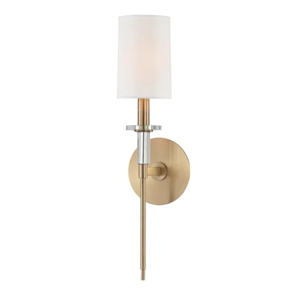 Hudson Valley | Amherst Wall Light | Aged Brass