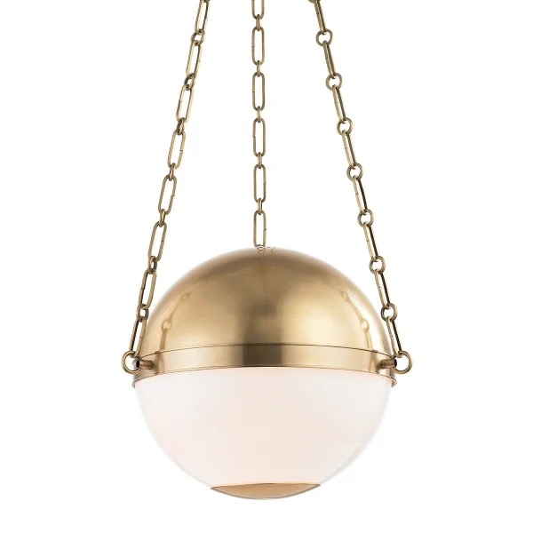 Hudson Valley I Sphere No 2 Pendant I Small I Aged Bronze