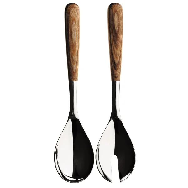 Iittala Piano serving cutlery 2 pieces stainless steel-wood