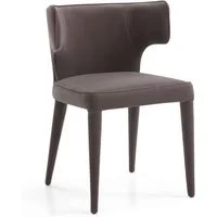 Juno Dining Chair Grey, Chair, Grey/Black - Andrew Martin Velvet