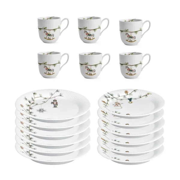 Kähler Hammershøi Christmas porcelain dinnerware set 18 pieces Hammershøi Christmas porcelain dinnerware set 18 pieces
