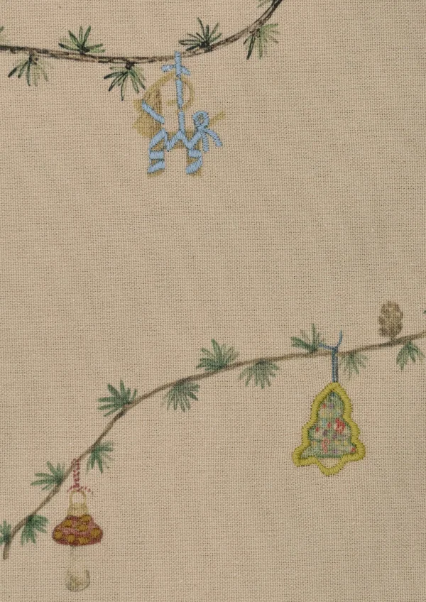 Kähler Hammershøi Christmas Tablecloth beige 150x320 cm
