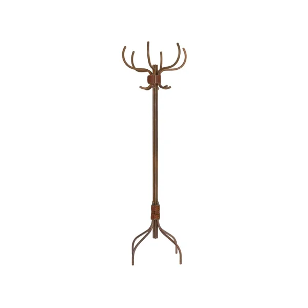 Källemo Babe coat rack Copper-plated steel-brown leather belt