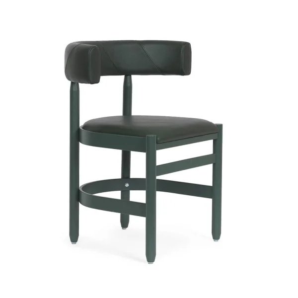 Källemo Botero armchair Leather Tärnsjö 8420 green-green ash stand