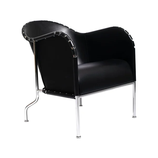 Källemo Bruno armchair Core leather black-chrome