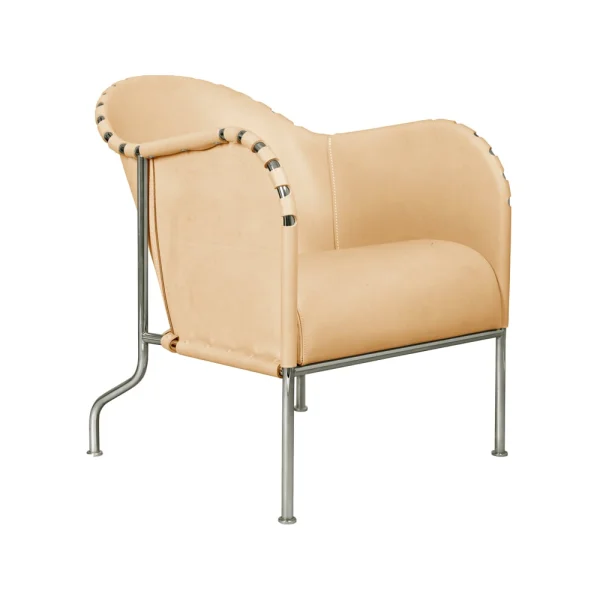 Källemo Bruno armchair Core leather natural-chrome