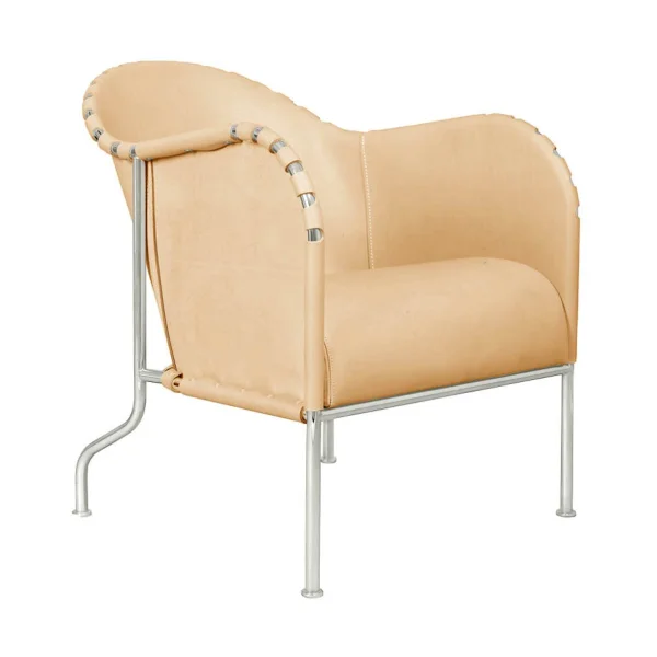Källemo Bruno armchair Natural matte chrome