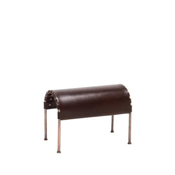 Källemo Bruno footstool Cigar brown - coppered base