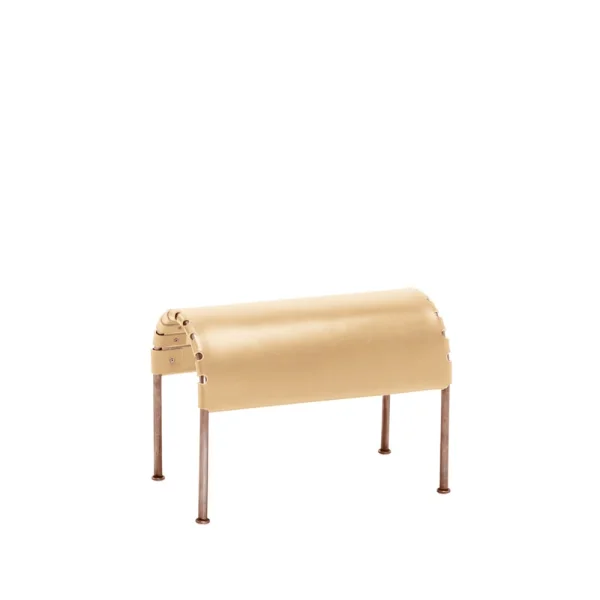 Källemo Bruno footstool Natural copper-plated base