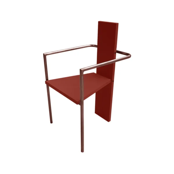 Källemo Concrete armchair Red pre-plated copper frame
