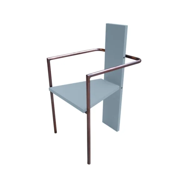 Källemo Concrete armchair Sky blue-copper plated base