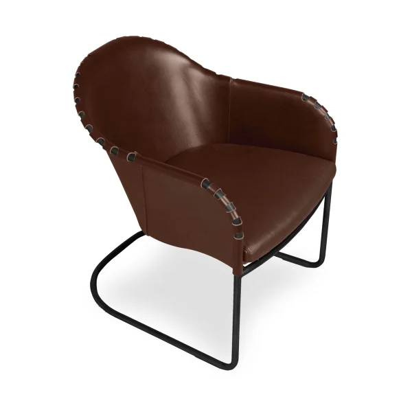 Källemo Ingo armchair Cigar brown–black oxidized