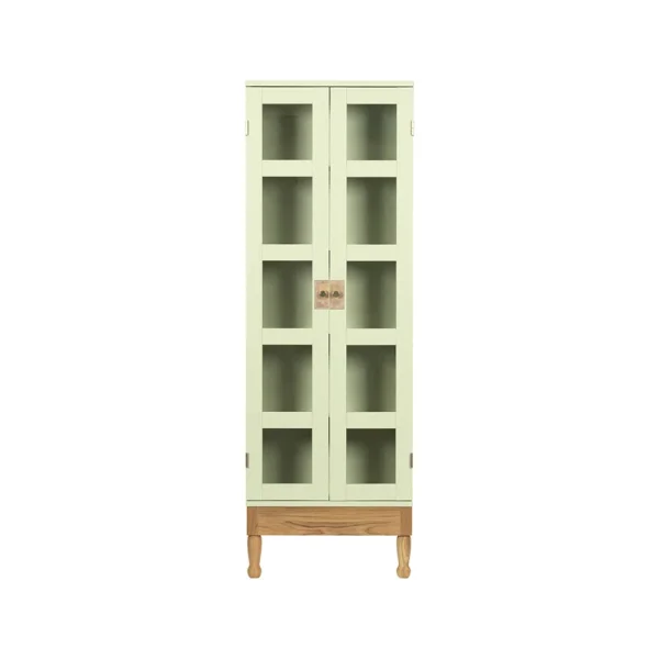 Källemo National Geographic bookcase Light green-oak base-brass