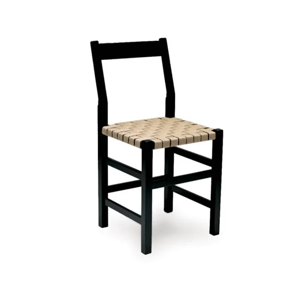 Källemo Schablon chair Saddle strap natural-black frame