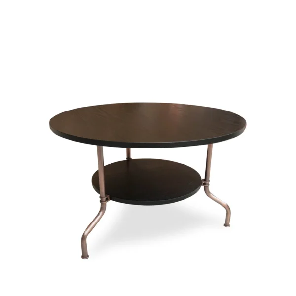 Källemo Sven coffee table Black-stained ash with copper-finished base