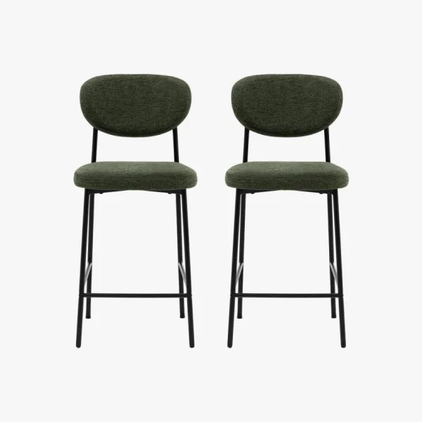 Kalmar Stool in Green, Set of 2