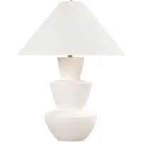 Kamas Table Lamp, Light, White - Andrew Martin