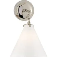 Katie Conical Wall Light Nickel, Light, Polished Nickel - Andrew Martin