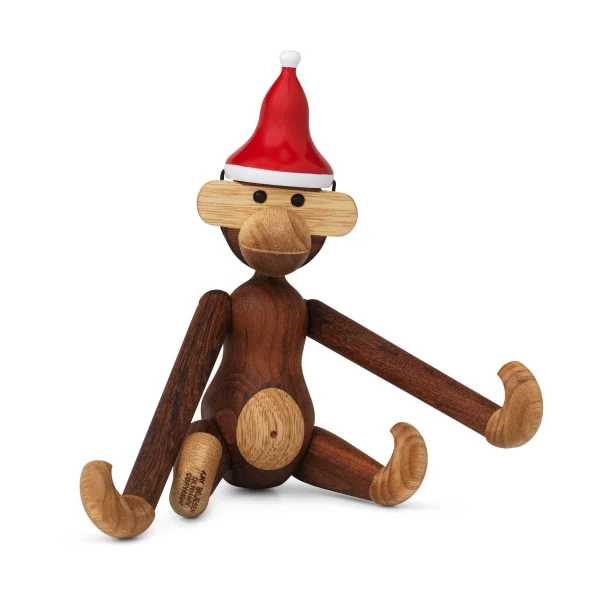 Kay Bojesen Denmark Small monkey with Christmas hat
