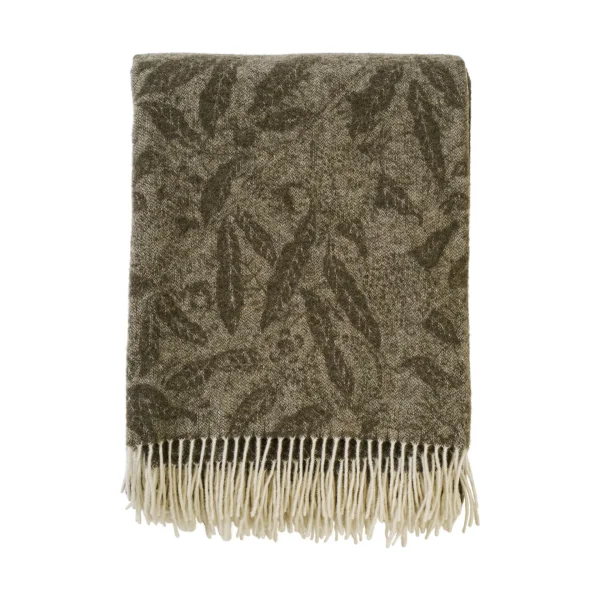 Klippan Yllefabrik Fruit wool throw Sage, 140x200 cm