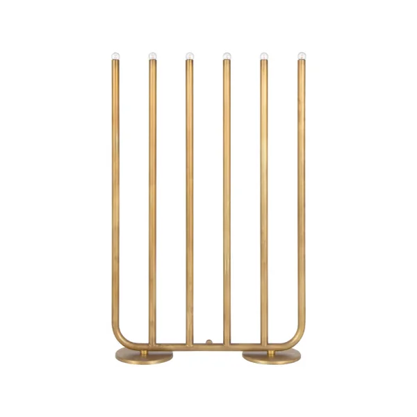 Konsthantverk December 6 advent candlestick Raw brass