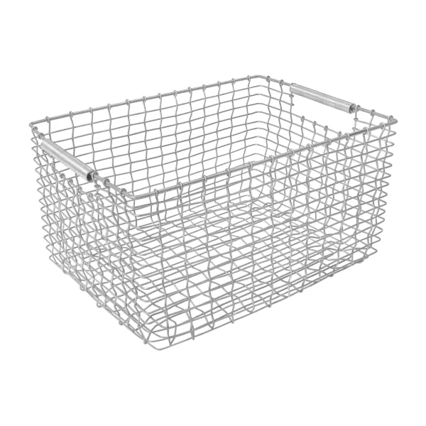 KORBO Rectangular 23 storage basket Galvanised steel