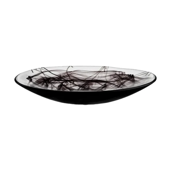Kosta Boda Contrast saucer 380 mm Black-black