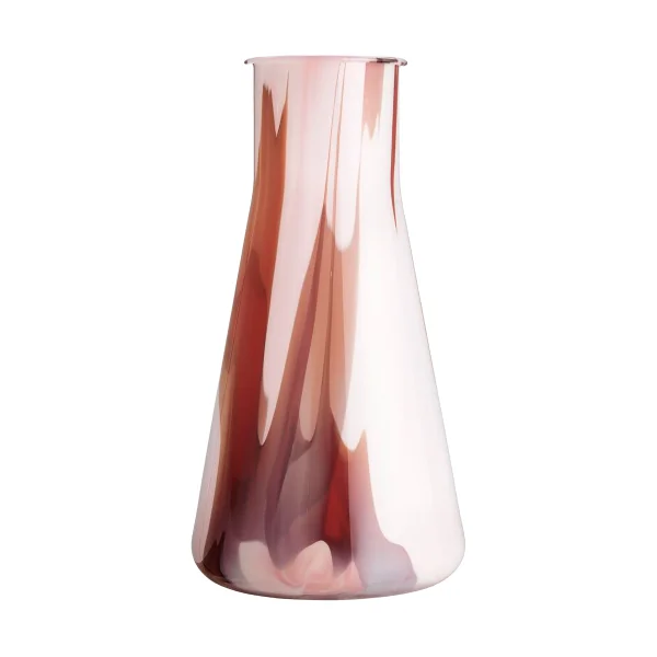 Kosta Boda Lab Erlenmeyer vase 30.5 cm Red-white-pink