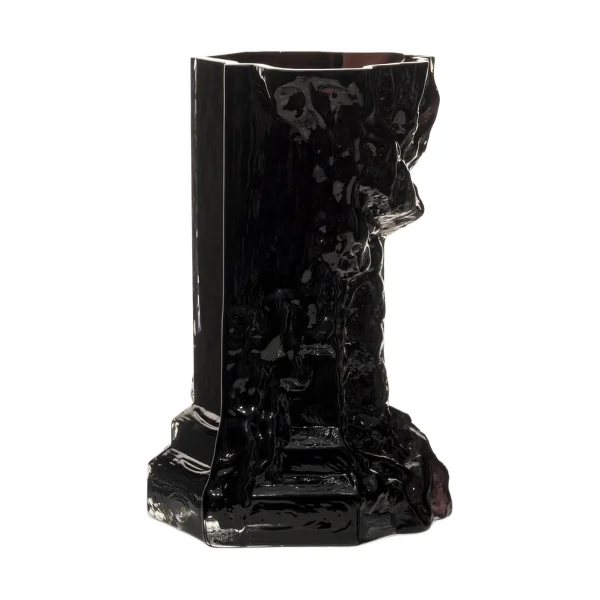 Kosta Boda Rocky Baroque vase 25 cm Pitch black