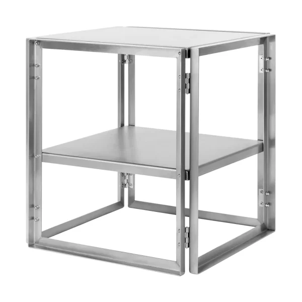 Kristina Dam Studio Foldable side table 40x40 cm Brushed stainless steel