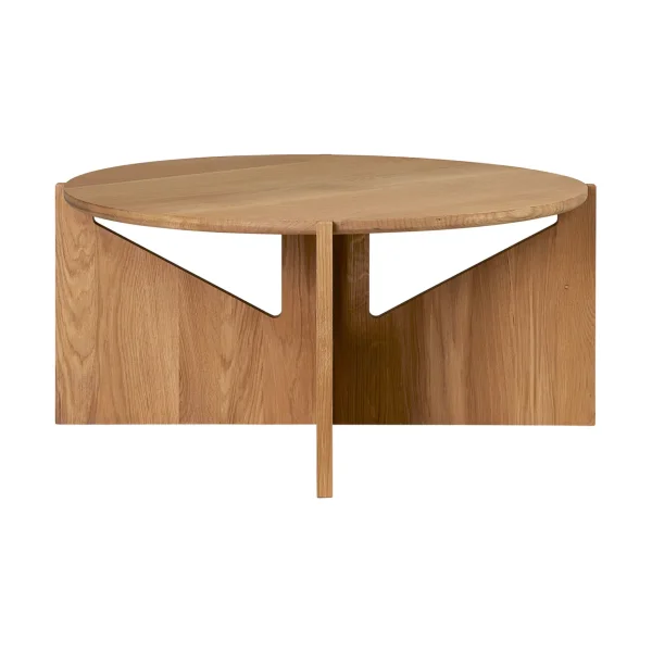 Kristina Dam Studio Simple XL coffee table Ø78 cm Warm lacquered oak
