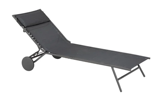Lafuma Miami II sun lounger Batyline Duo Obsidian