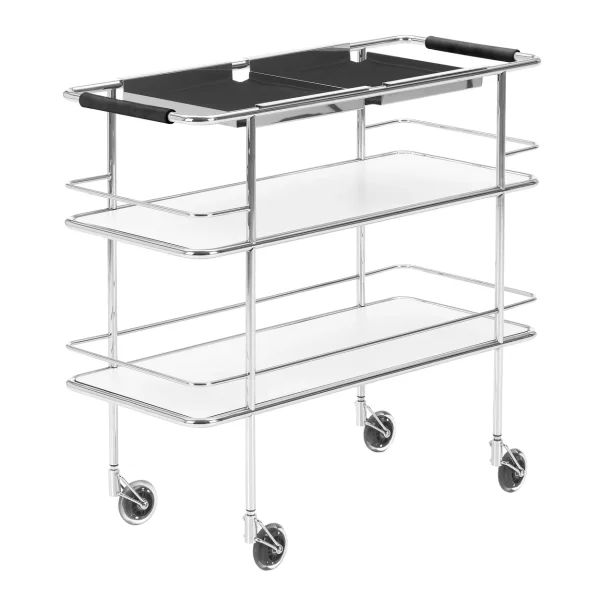 Lammhults Cargo Support serving trolley White laminate-chrome