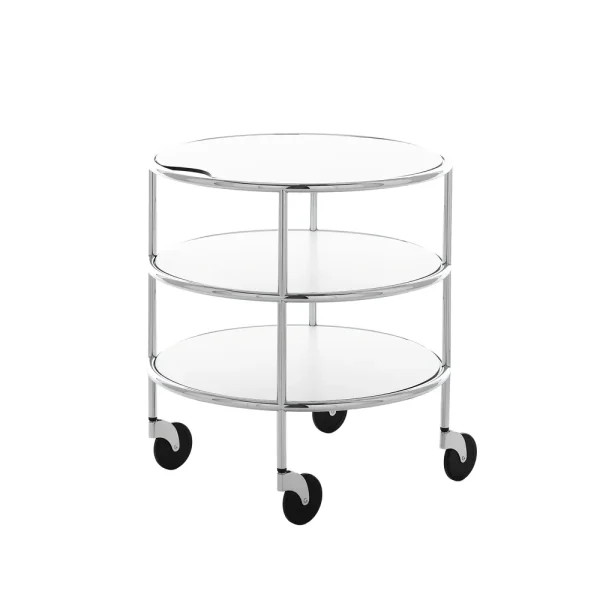 Lammhults Chicago I table on castors White laminate-chrome
