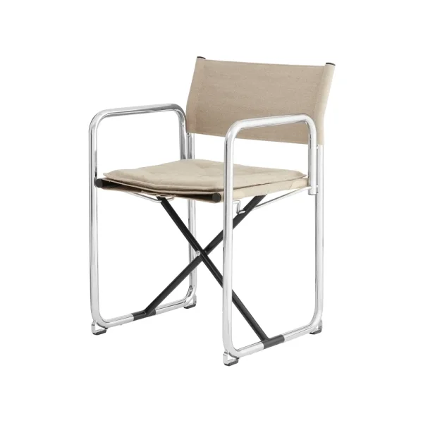 Lammhults X75-2 armchair Natural linen-chrome