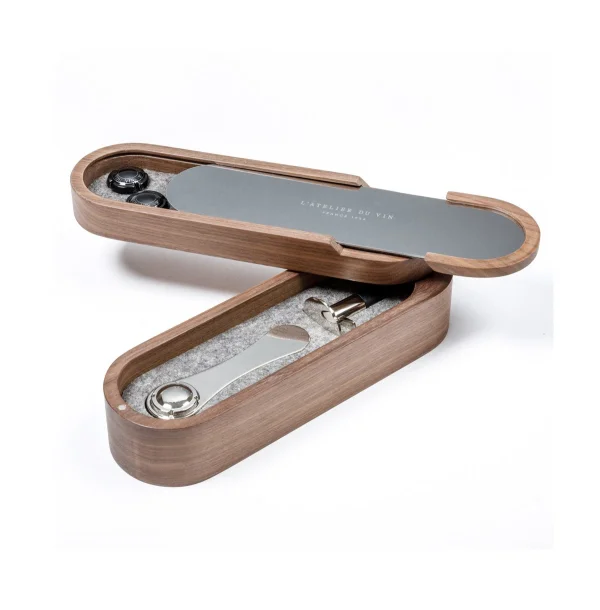 L'Atelier du Vin L'Atelier Sparkling champagne set Walnut