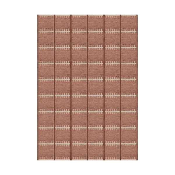 Layered Lilly wool carpet Rust, 300x400 cm