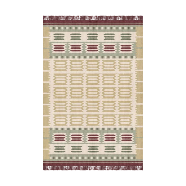 Layered Röllakan Hilma wool carpet Primrose, 180x270 cm